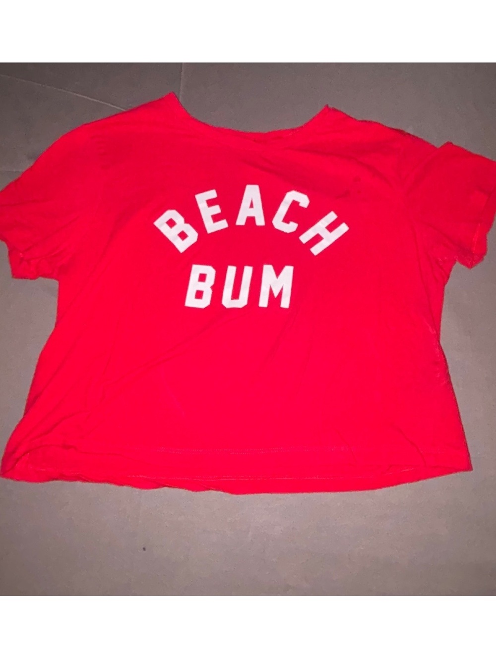 Riot Queen Red Crop Top XXL with Beach Bum Print
